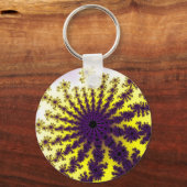 Gelber und Lila Burst Schlüsselanhänger (Vorderseite)
