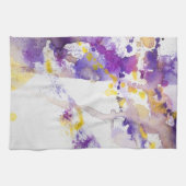 gelber und lila Watercolorhintergrund Geschirrtuch (Horizontal)