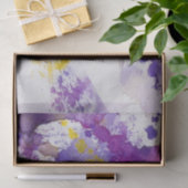 gelber und lila Watercolorhintergrund Seidenpapier (Geschenk)