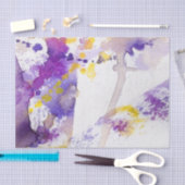 gelber und lila Watercolorhintergrund Seidenpapier (Handwerk)