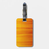 Gelber und orange Muster Gepäckanhänger (Rückseite vertikal)