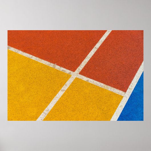 Gelber und orangefarbener Boden Poster (Vorne)