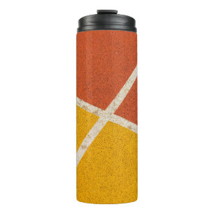 Gelber und orangefarbener Boden Thermosbecher