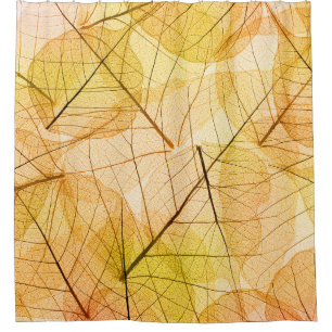 Gelber und orangefarbener Hintergrund des Herbstes Duschvorhang