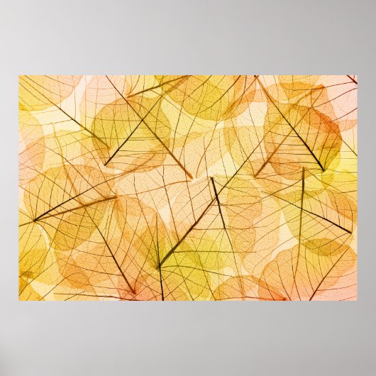 Gelber und orangefarbener Hintergrund des Herbstes Poster (Vorne)