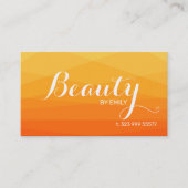 Gelber und orangefarbener polygonaler Hintergrund Visitenkarte (Vorderseite)