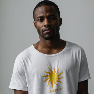 Gelber und orangener funky Flamingo-Sonne T-Shirt