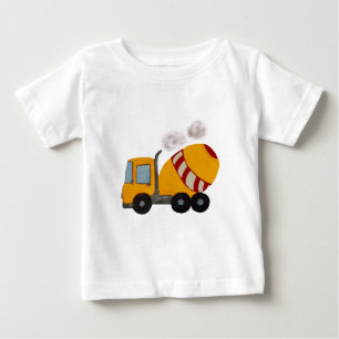 Gelber und roter Betonmischer Baby T-shirt