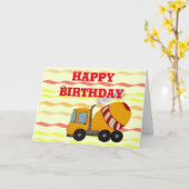 Gelber und roter Betonmischer Karte (Gelbe Blume)