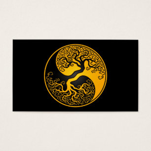 Gelber und schwarzer Baum des Lebens Yin Yang