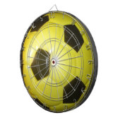 Gelber und schwarzer Fußball. Dartscheibe (Vorderseite rechts)
