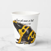 Gelber und Schwarzer, Gelbbbänder-Giftfrösch Pappbecher (Vorderseite)