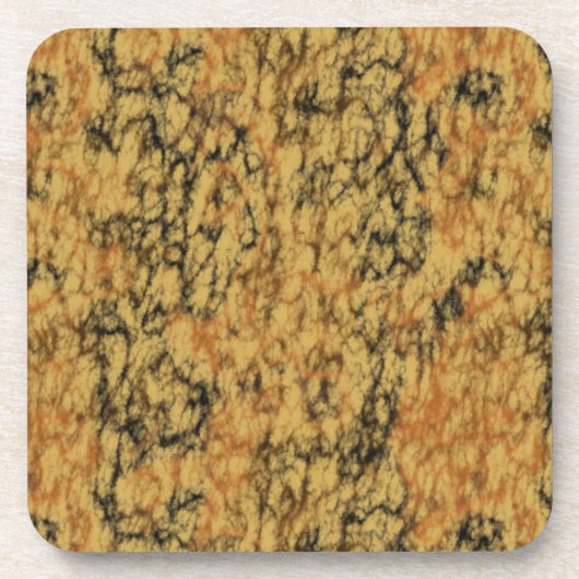 gelber und schwarzer Marmor Getränkeuntersetzer (Vorderseite)