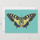 Gelber und schwarzer Schmetterling Einladung (Rückseite)