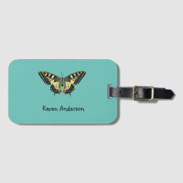 Gelber und schwarzer Schmetterling Gepäckanhänger