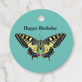 Gelber und schwarzer Schmetterling Geschenkanhänger