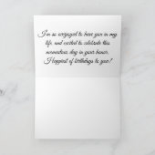 Gelber und schwarzer Schmetterling Karte (Innenseite)