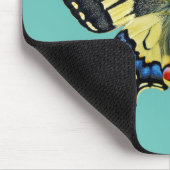 Gelber und schwarzer Schmetterling Mousepad (Ecke)