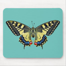 Gelber und schwarzer Schmetterling Mousepad