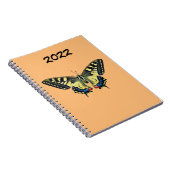 Gelber und schwarzer Schmetterling Notizblock (Rechte Seite)