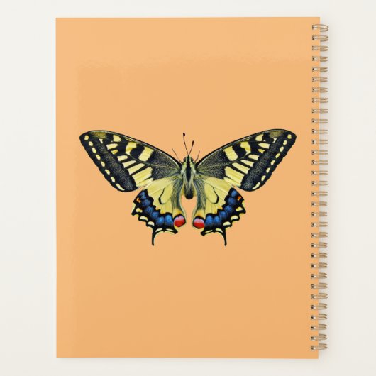 Gelber und schwarzer Schmetterling Planer (Rückseite)