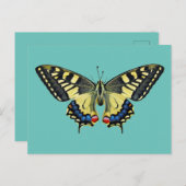Gelber und schwarzer Schmetterling Postkarte (Vorne/Hinten)