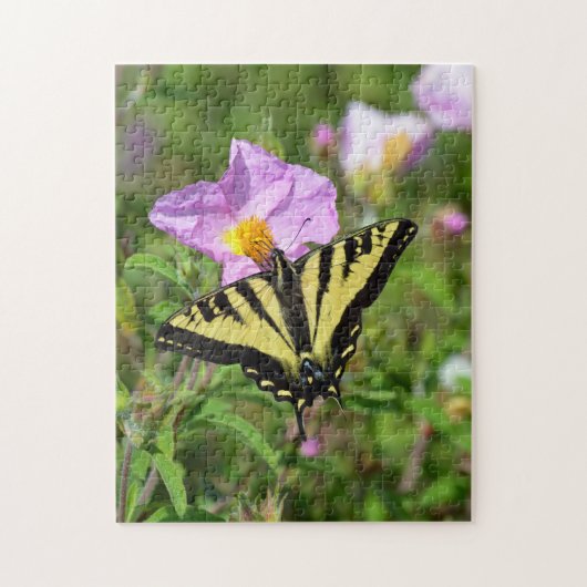 Gelber und schwarzer Schmetterling Puzzle (Vertikal)