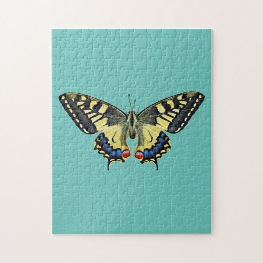 Gelber und schwarzer Schmetterling Puzzle (Vertikal)