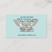 Gelber und schwarzer Schmetterling Visitenkarte (Rückseite)