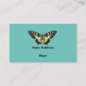 Gelber und schwarzer Schmetterling Visitenkarte (Vorderseite)