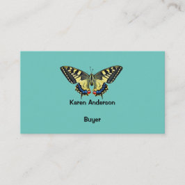 Gelber und schwarzer Schmetterling Visitenkarte