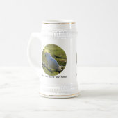 Gelber und weißer Kakadu Bierglas (Vorderseite Links)
