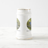 Gelber und weißer Kakadu Bierglas (Mittel)