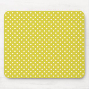 Gelber und weißer Punkt Mousepad