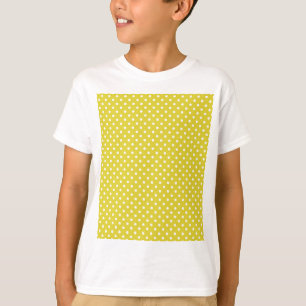 Gelber und weißer Punkt T-Shirt