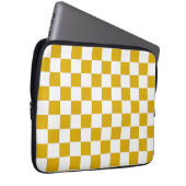Gelber und weißer Senf Laptopschutzhülle (Vorne Rechts)