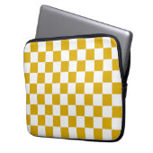 Gelber und weißer Senf Laptopschutzhülle (Vorderseite Links)