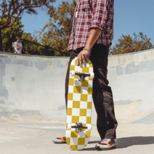 Gelber und weißer Senf Skateboard