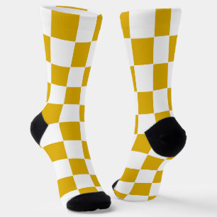 Gelber und weißer Senf Socken