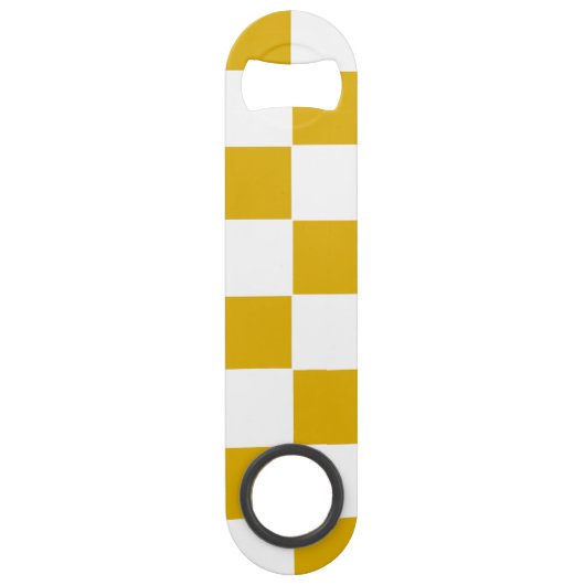 Gelber und weißer Senf Speed Flaschenöffner (Vorderseite)