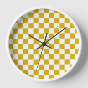 Gelber und weißer Senf Uhr