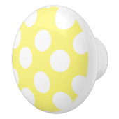 Gelber und weißer Tupfen-Möbel-Griff Keramikknauf (Rechts)