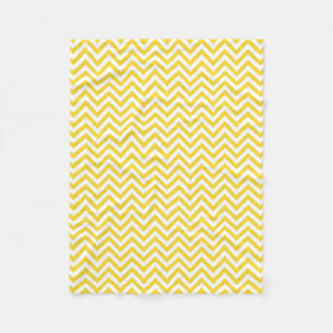 Gelber und weißer Zickzack Stripes Zickzack Muste Fleecedecke