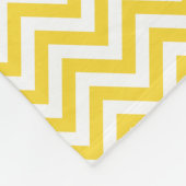 Gelber und weißer Zickzack Stripes Zickzack Muster Fleecedecke (Ecke)