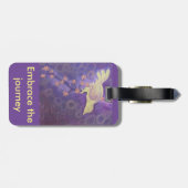 gelber Vogel auf Gepäckanhänger (Rückseite horizontal)