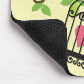 Gelber Vogel, Birdcage Mousepad (Ecke)