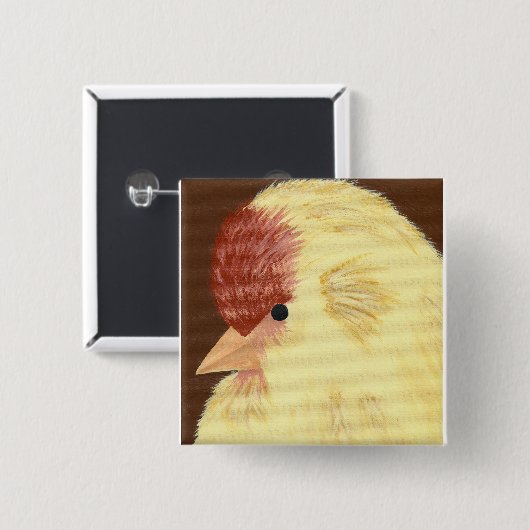 Gelber Vogel Button (Vorne & Hinten)