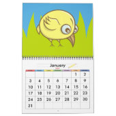 Gelber Vogel Cartoon Kalender (Jan 2027)