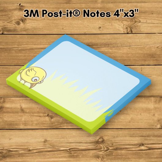 Gelber Vogel Cartoon Post-it Klebezettel