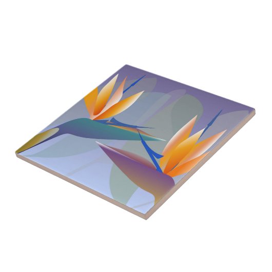 Gelber Vogel des Paradieses Fliese (Seite)